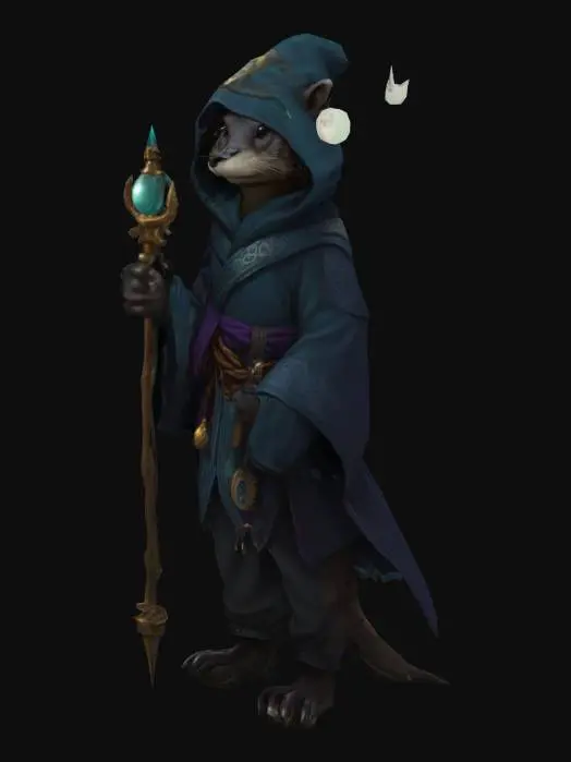 3D model for enigmatic shadow otter mage