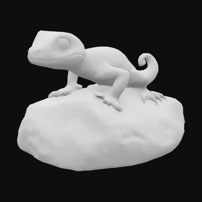 3D model for cute sandy lizard