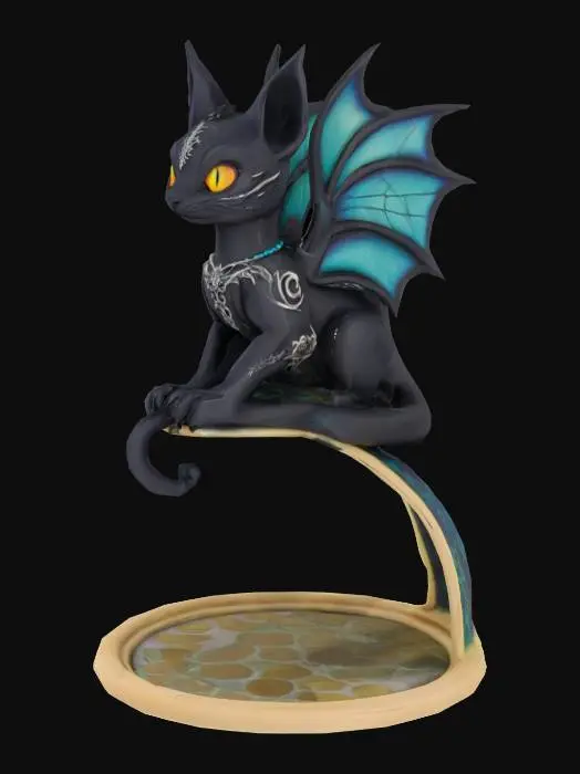 3D model for Gothic Fairy Cat dragon