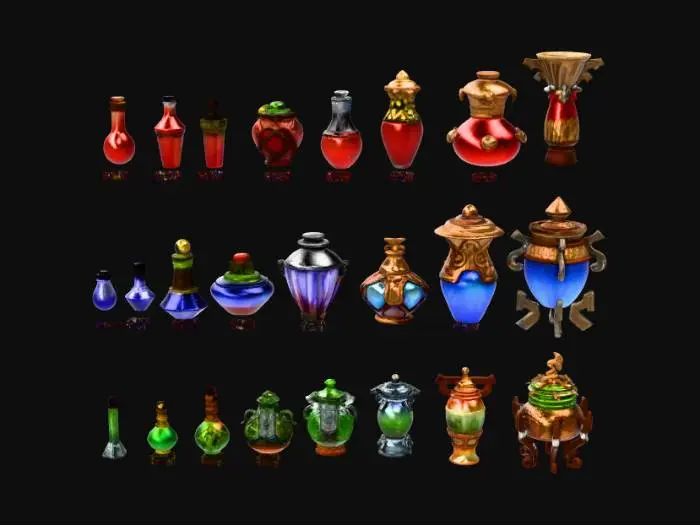 3D model for Potion Tiers Collection tes