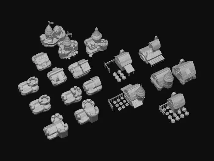 3D model for Medieval Isometric Buildings