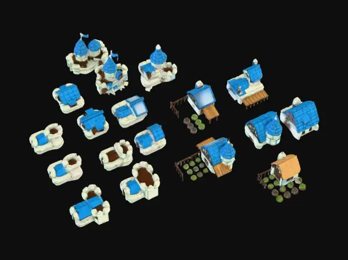 3D model for Medieval Isometric Buildings