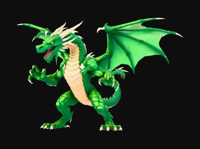 3D model for Emerald Dragon