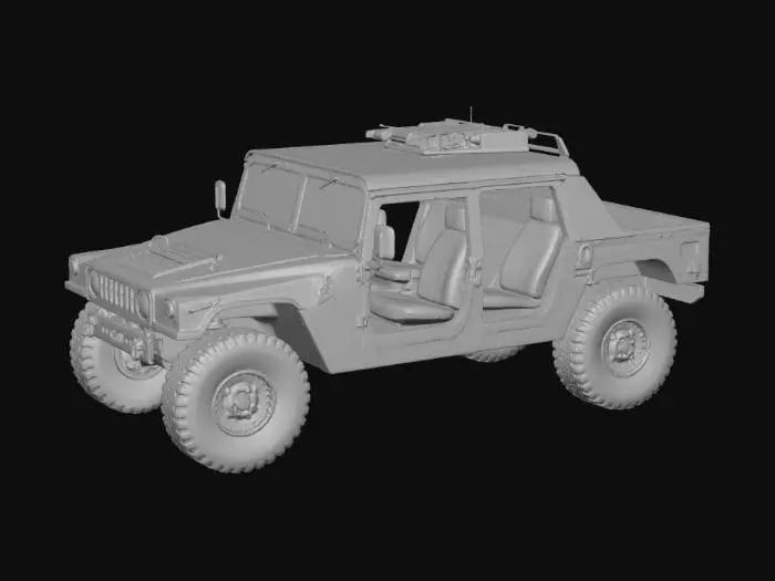 3D model for Olive Drab Humvee