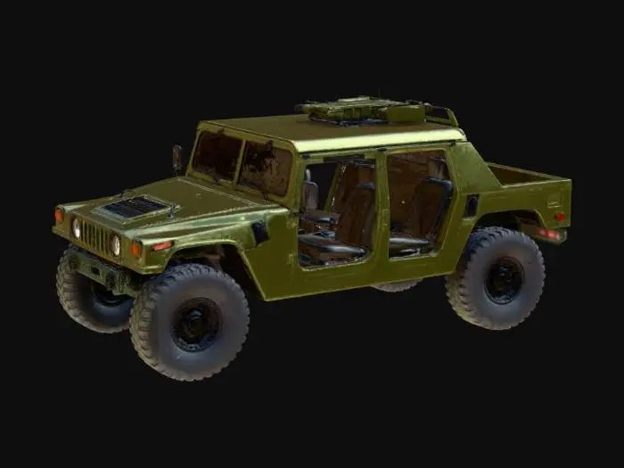 3D model for Olive Drab Humvee