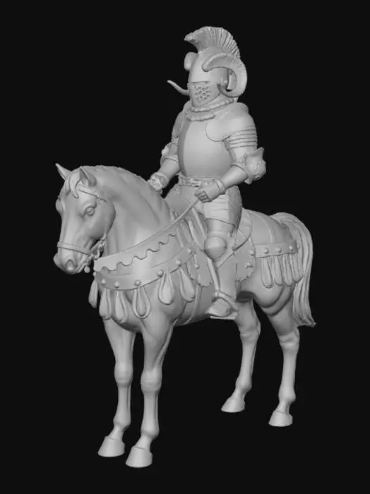 3D model for Knight on Horseback