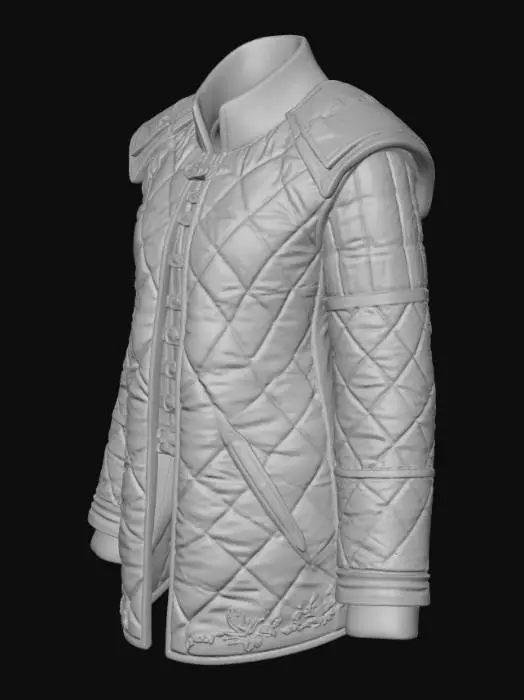 3D model for Medieval Quilted Garment