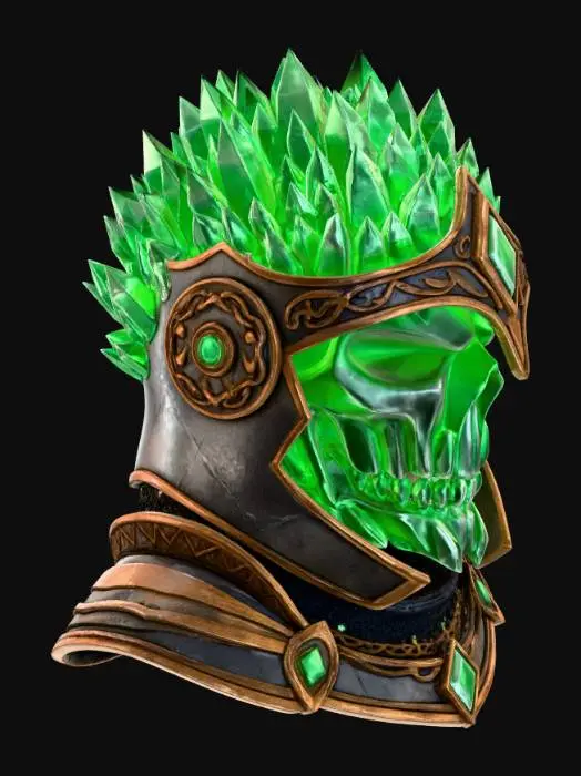 3D model for Emerald Glass Helm Tes Crimson isle