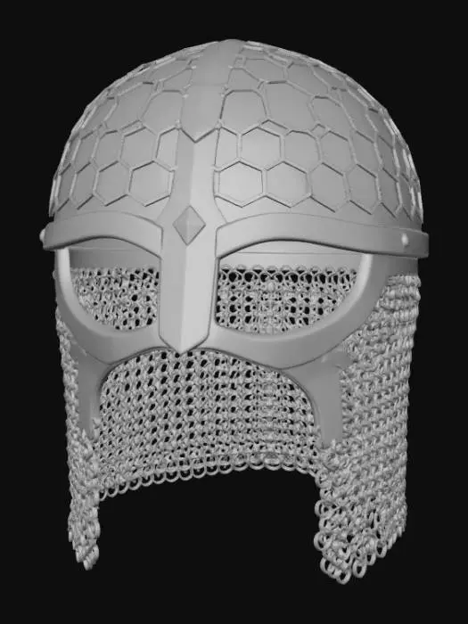 3D model for Warrior's Helm Tes crimsonisle
