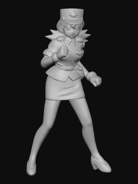 3D model for Officer in Blue Uniform