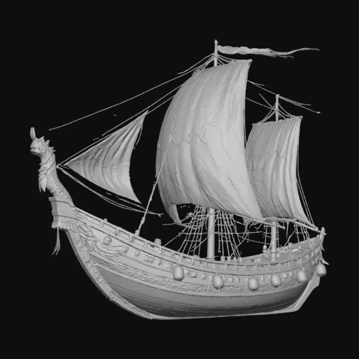 3D model for Emerald Dragon Ship