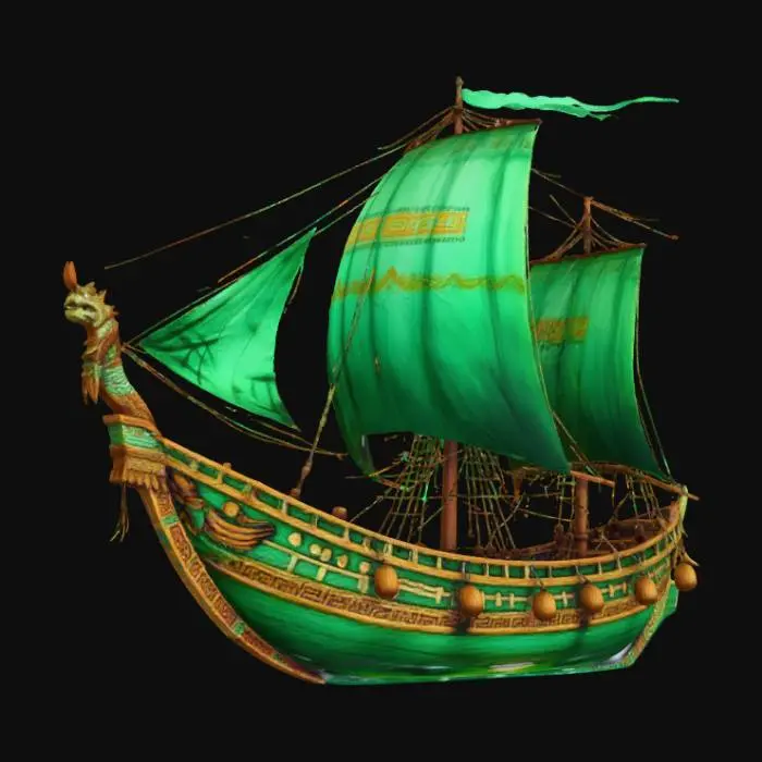 3D model for Emerald Dragon Ship