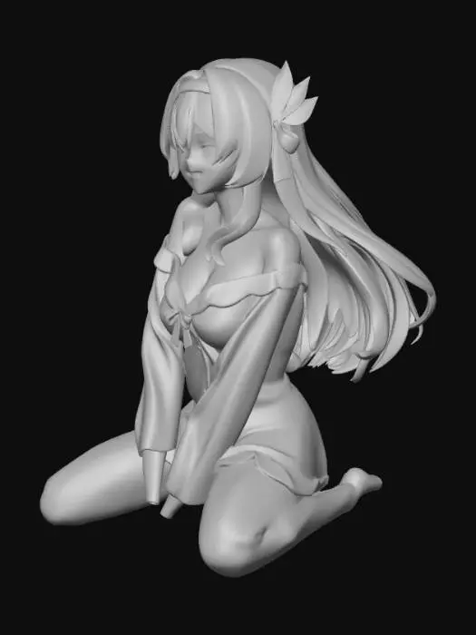 3D model for smiled girl