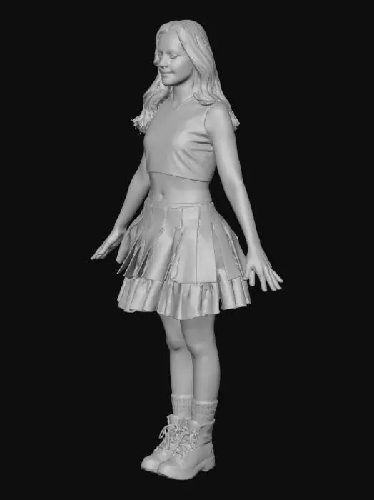 3D model for A Rainbow Whirl Cheerleader Girl For Xmas!