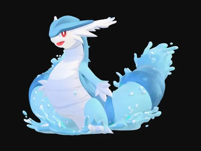 3D model for Azure Leviathan Pokémon