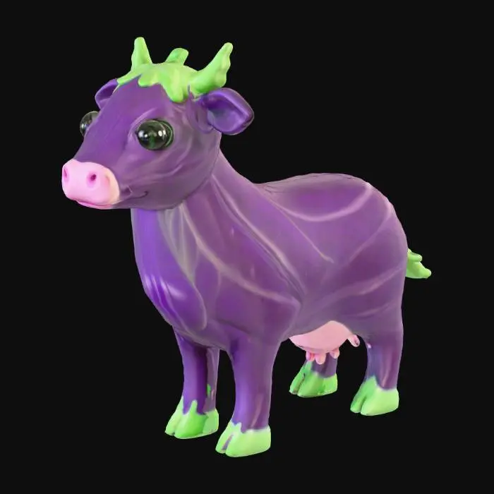 3D model for Eggplant Cow