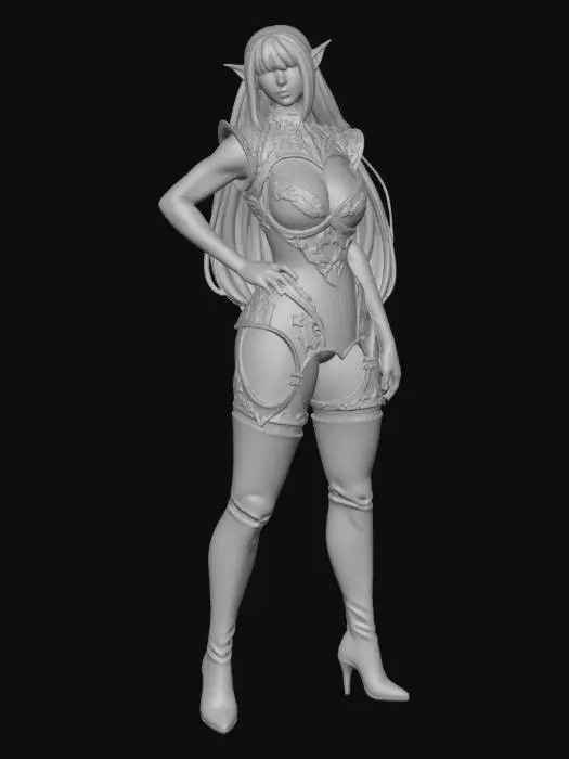 3D model for Obsidian Drow