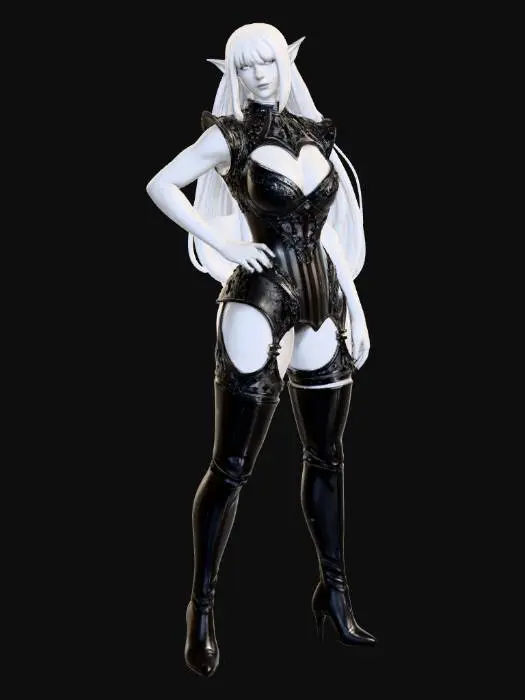 3D model for Obsidian Drow