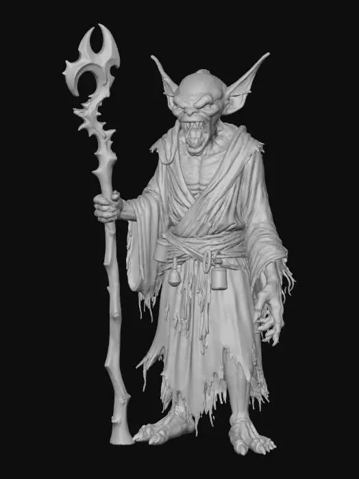 3D model for An evil looking goblin