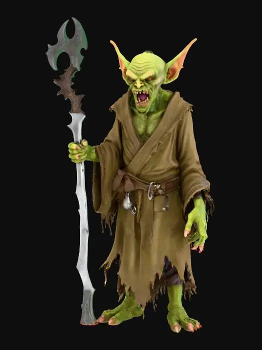 3D model for An evil looking goblin