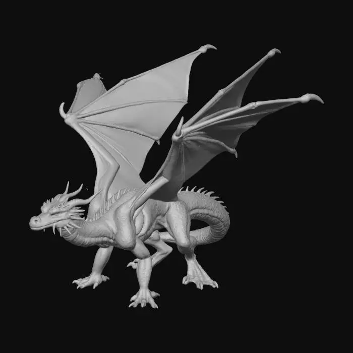 3D model for masterpiece, (best quality:1.1), no background, realistic, Full shot, Full-length portrait, Wide field of view, Centered, positioned sideways, green dragon