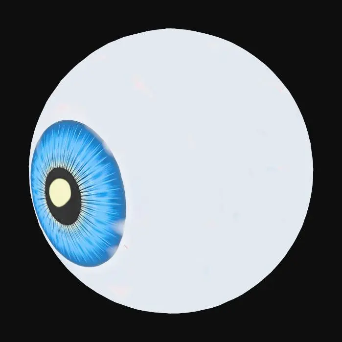 3D model for a blue eyeball
