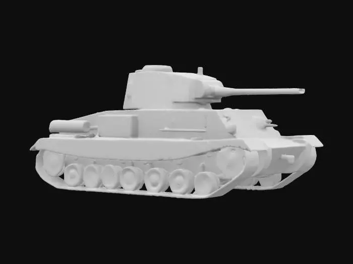 3D model for interwar infantry suppot tank