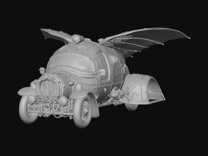 3D model for Steampunk Soaring Car