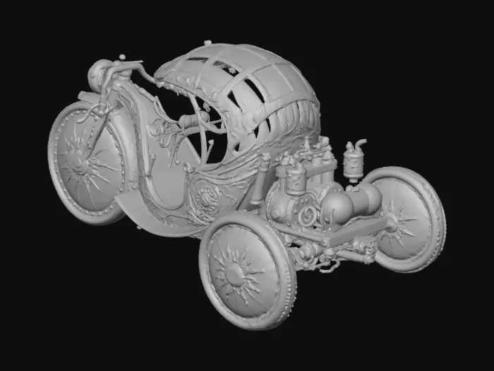 3D model for Steampunk Chariot