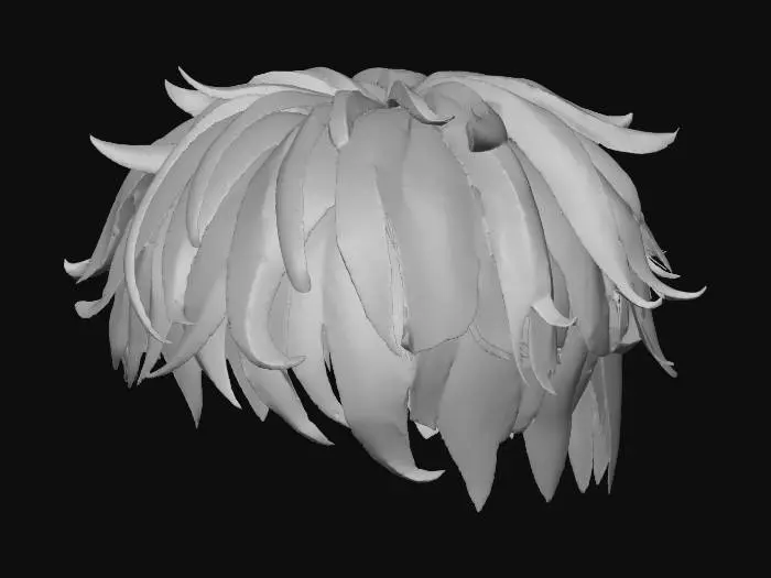 3D model for roblox messy floppy hair