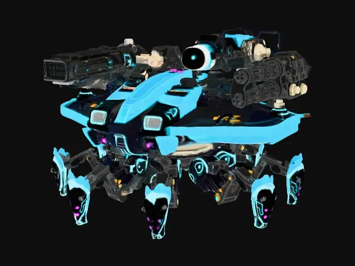 3D model for Eight Feet Cybernetic Arachnid Tank