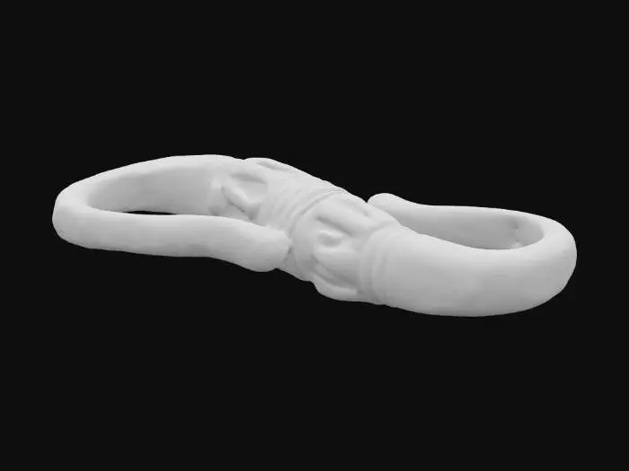 3D model for Curved Silver Hook