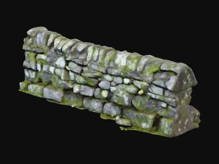 3D model for Stone Wall 01
