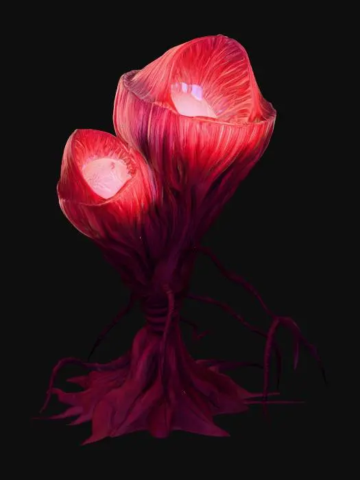3D model for Red Alien Plant 06