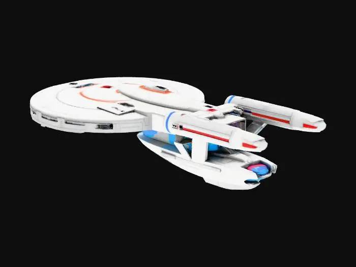 3D model for A starship inspired by star trek.