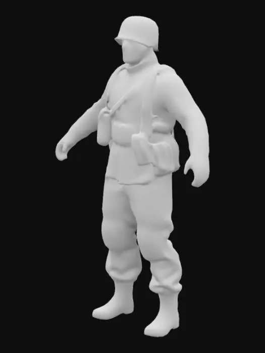 3D model for Soldier in Combat Gear