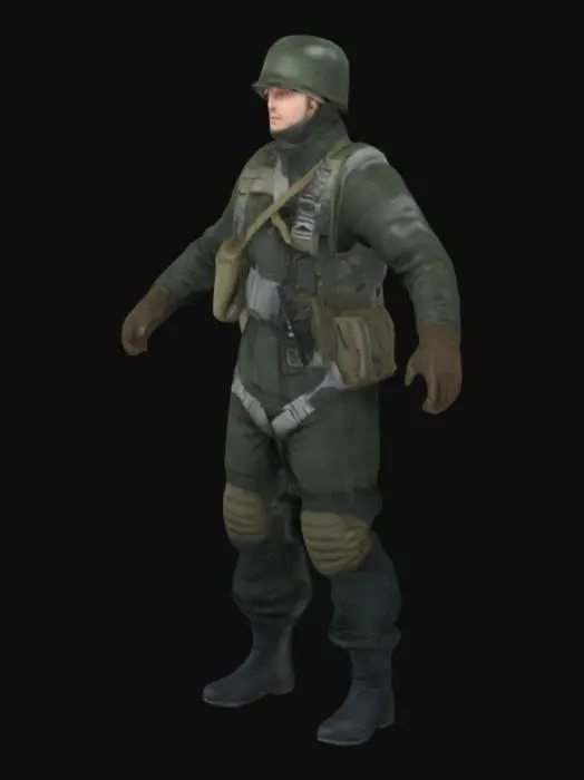 3D model for Soldier in Combat Gear