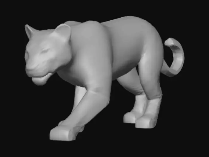 3D model for a mountain lion (rpg character), PS2 graphics