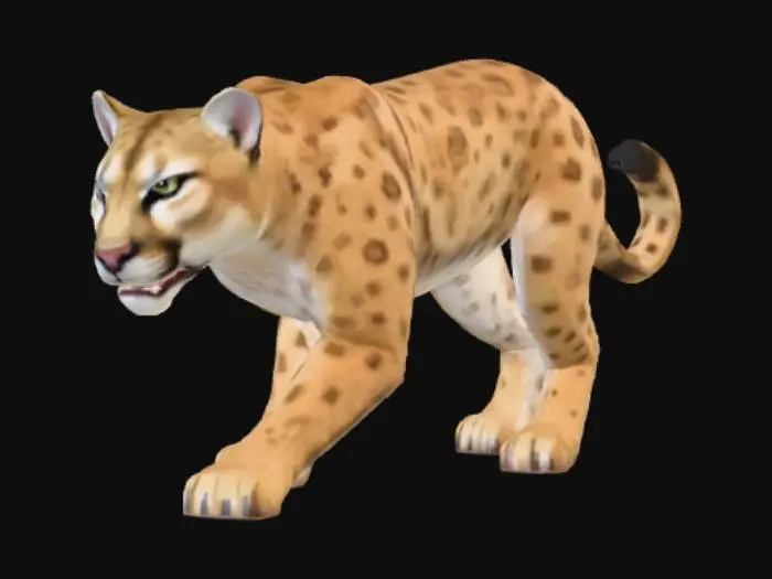 3D model for a mountain lion (rpg character), PS2 graphics