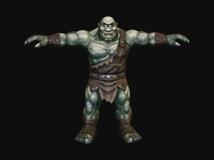 3D model for a cyclops (rpg character), PS2 graphics