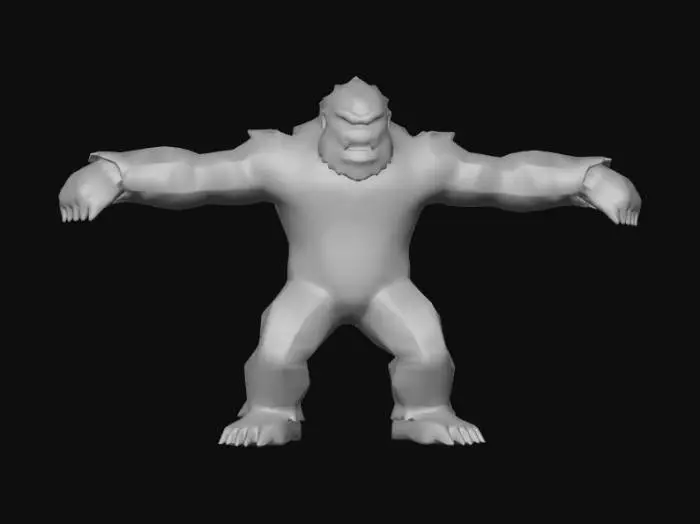 3D model for a yeti (rpg character), PS2 graphics