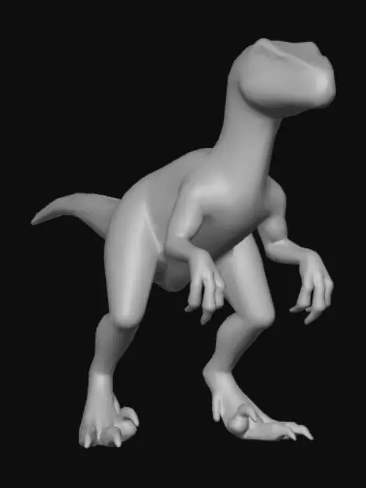 3D model for a raptor, (rpg character), PS2 graphics