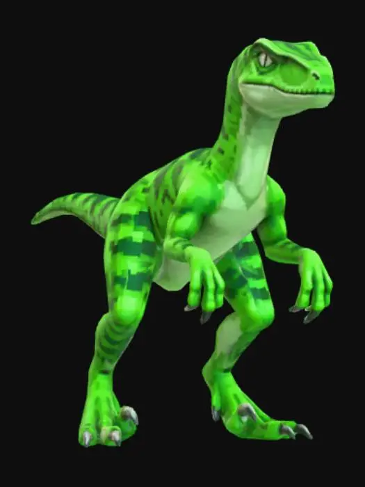 3D model for a raptor, (rpg character), PS2 graphics