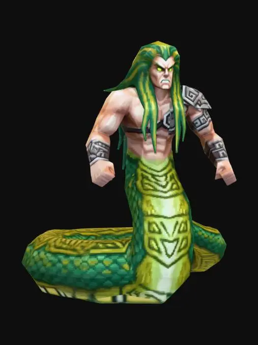 3D model for a naga (rpg character), PS2 graphics