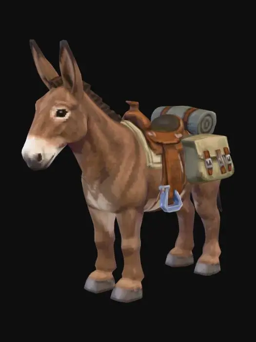 3D model for a mule (rpg character), PS2 graphics