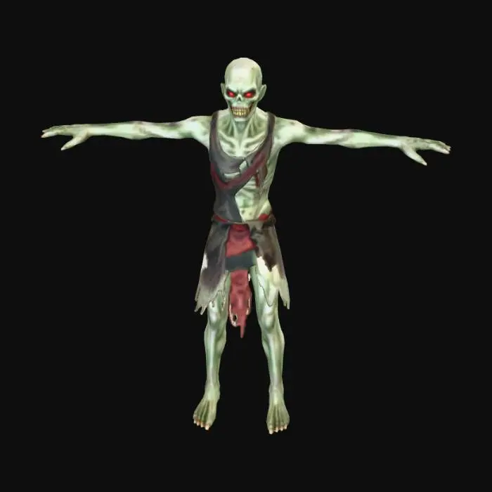 3D model for a ghoul (rpg character), PS2 graphics