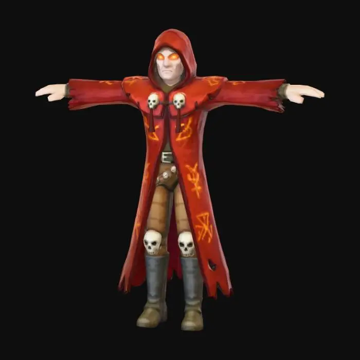 3D model for a cult fanatic (rpg character), PS2 graphics