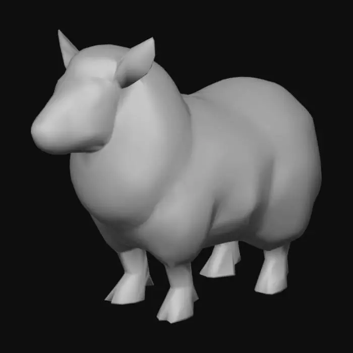 3D model for a sheep (rpg character), PS2 graphics