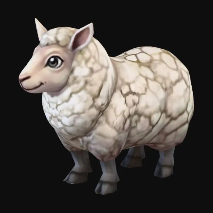 3D model for a sheep (rpg character), PS2 graphics