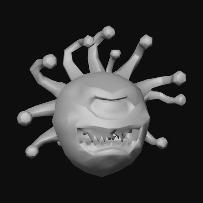 3D model for a beholder (rpg character), PS2 graphics